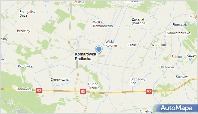 mapa Wiski, Wiski gmina Komarówka Podlaska na mapie Targeo